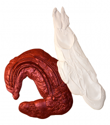 Untitled N-19 Polymer mixture with fiber-glass 127x115sm